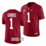 Men's Alabama Crimson Tide #1 Jahmyr Gibbs 2022-23 Crimson NCAA Uniform College Football Jersey 2403ZMSF1